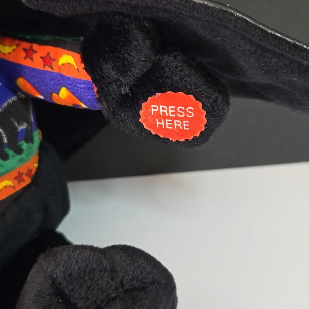 Animated Halloween Decor Vampire Plush Black and Purple